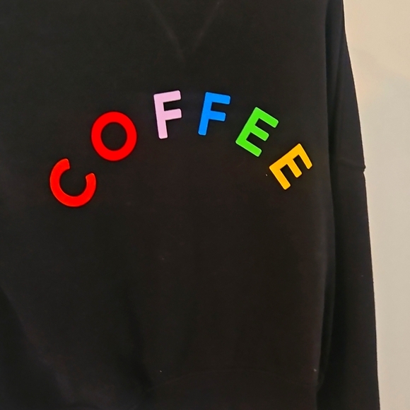 Black Graphic Sweater Coffee - Picture 2 of 2